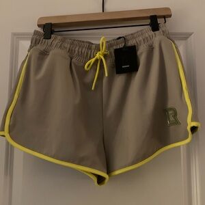 NWT Women’s RUDSAK Stacy Mushroom/Banana Athletic Shorts. P/S.